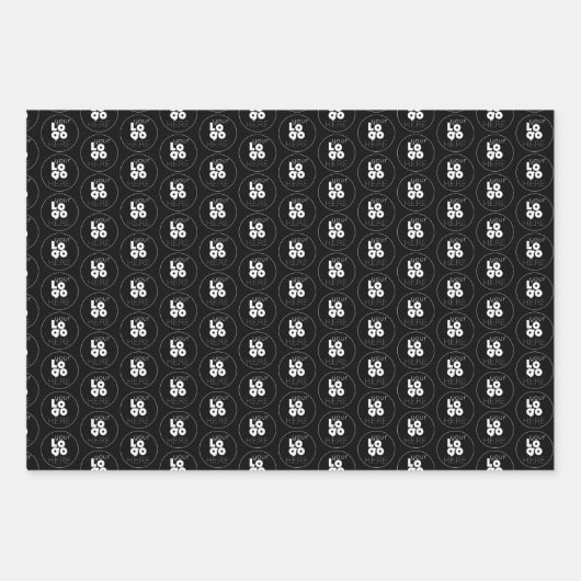 お客様のカスタムロゴバラエティーパックギフトラッピング紙 ラッピングペーパーシート (正面)