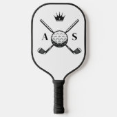 お客様のカスタムロゴブランドのロゴ ピックルボールラケット (正面)