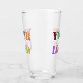 お客様のカスタムロゴ写真ガラスのプロモーション会社 タンブラーグラス (左)