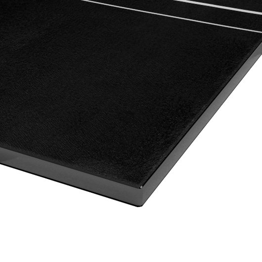 お客様のカスタム文字とモダンストライプ |黒と白 カッティングボード (角)