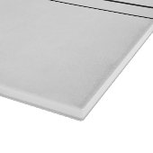 お客様のカスタム文字とモダンストライプ |黒と白 カッティングボード (角)