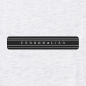 お客様のカスタム文字とモダンストライプ |黒と白 ラベル (デザイン2)