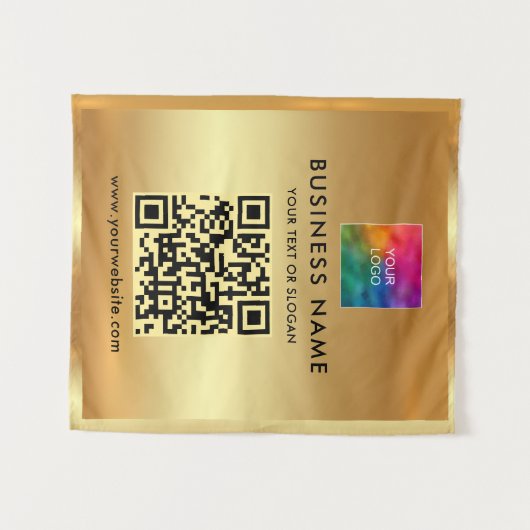 お客様のカスタム文字ロゴのアップロード タペストリー (正面(横))