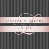 お客様のカスタム文字 | フェイクバラ金ゴールド(白黒/グレー) シール (正面)