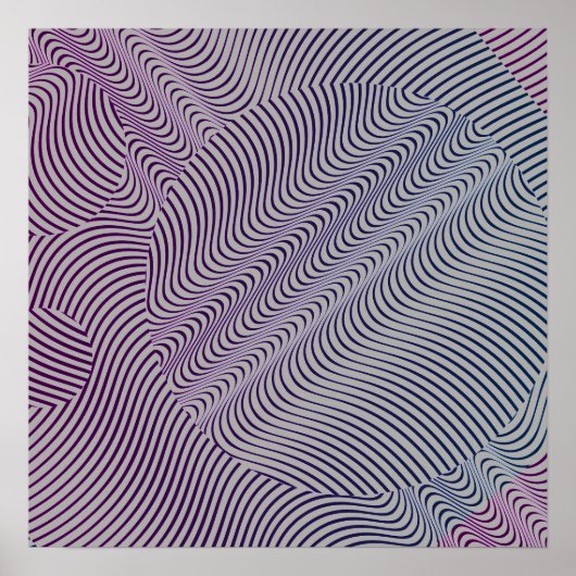 お客様のカラーはOp Art Waves ポスター (正面)