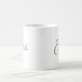 お客様のコーヒーマグお客様の名前の追加テンプレート コーヒーマグカップ (中央)