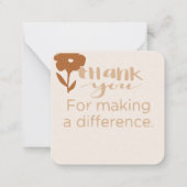 お客様のサポートに感謝: ノートカード (裏面)