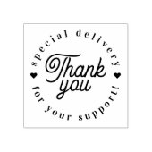 お客様のサポート配信スタンプに感謝 ラバースタンプ (インプリント)