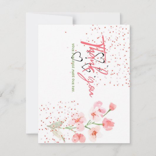 お客様のサンキューカード、中小規模企業のニーズ サンキューカード (正面)