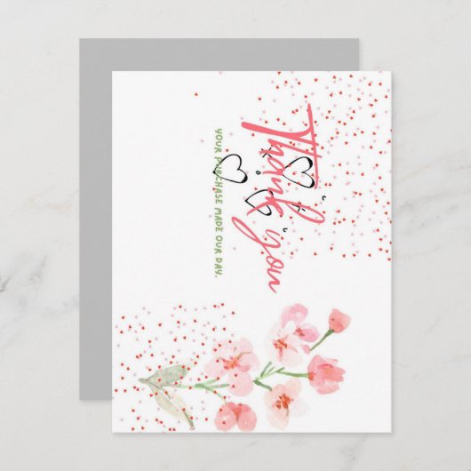 お客様のサンキューカード、中小規模企業のニーズ サンキューカード (正面/裏面)