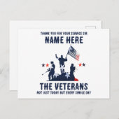 お客様のサービスに感謝の退役軍人デイカード ポストカード (正面/裏面)
