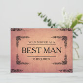お客様のサービスは花婿介添人Groomsmanとして 招待状 (スタンド正面)