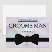 お客様のサービスは花婿介添人Groomsmanとして 招待状 (正面/裏面)