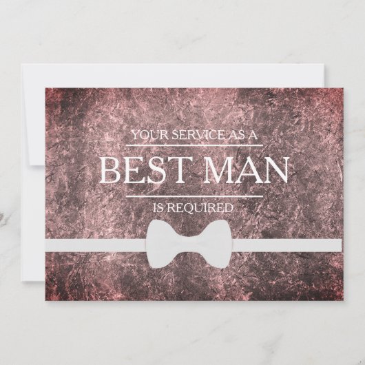 お客様のサービスは花婿介添人Groomsmanとして 招待状 (正面)