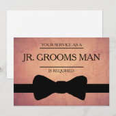 お客様のサービスは花婿介添人Groomsmanとして 招待状 (正面/裏面)