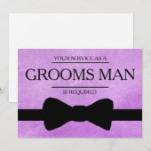 お客様のサービスは花婿介添人Groomsmanとして 招待状 (正面/裏面)