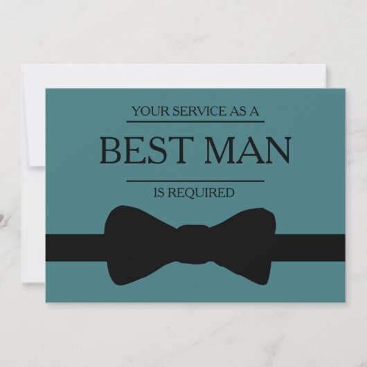 お客様のサービスは花婿介添人Groomsmanとして 招待状 (正面)