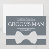 お客様のサービスは花婿介添人Groomsmanとして 招待状 (正面/裏面)