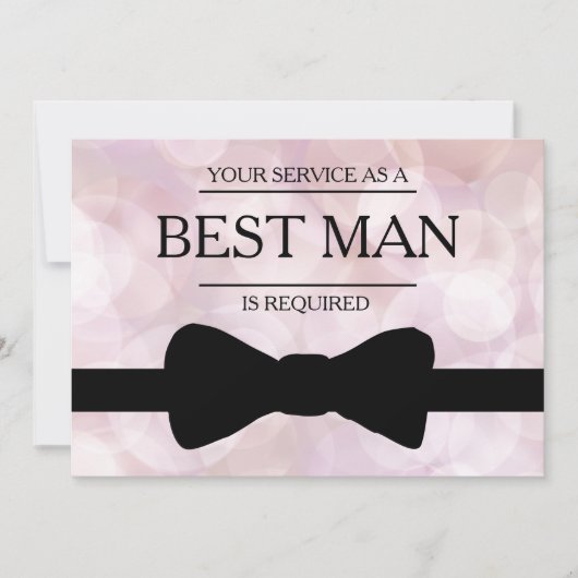 お客様のサービスは花婿介添人Groomsmanとして 招待状 (正面)