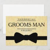 お客様のサービスは花婿介添人Groomsmanとして 招待状 (正面/裏面)