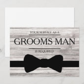 お客様のサービスは花婿介添人Groomsmanとして 招待状 (正面/裏面)