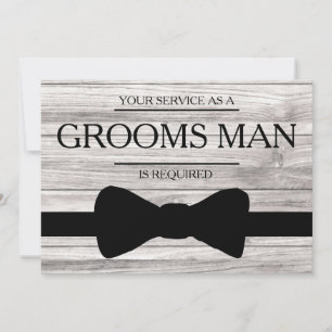 お客様のサービスは花婿介添人Groomsmanとして 招待状