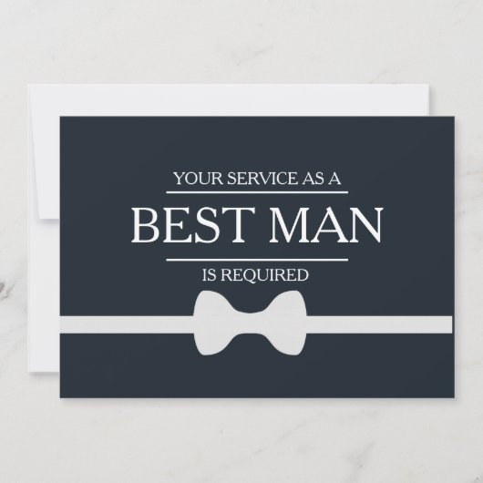 お客様のサービスは花婿介添人Groomsmanとして 招待状 (正面)