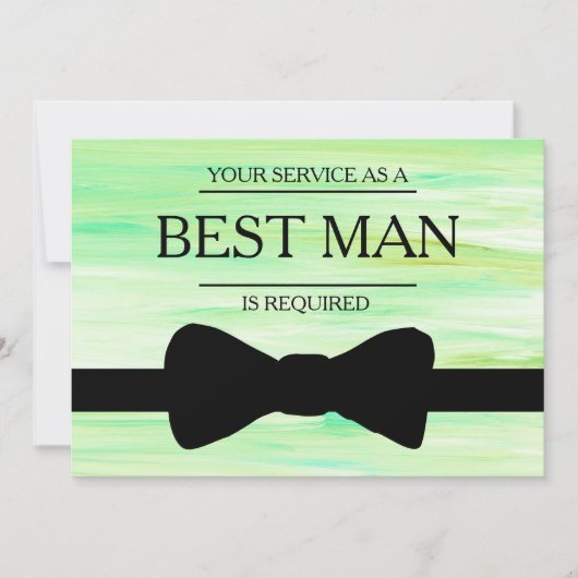 お客様のサービスは花婿介添人Groomsmanとして 招待状 (正面)