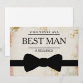 お客様のサービスは花婿介添人Groomsmanとして 招待状 (正面/裏面)