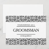 お客様のサービスはGroomsmanとして要求されています 招待状 (正面/裏面)