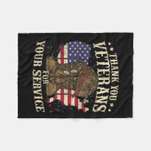 お客様のサービス退役軍人の日に感謝の退役軍人 フリースブランケット (正面(横))