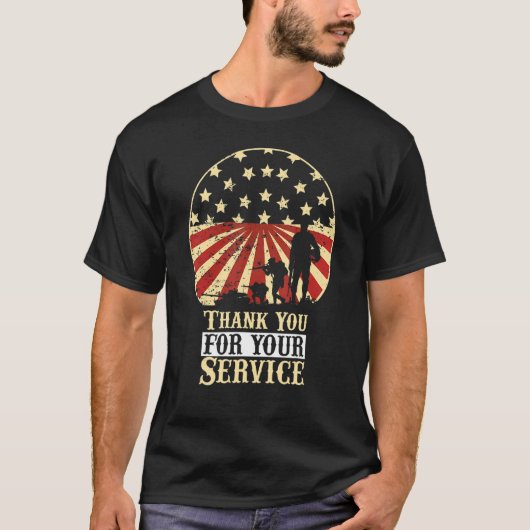 お客様のサービス退役軍人日 Tシャツ (正面)
