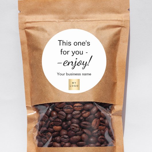 お客様のショッピングのロゴの折り返し ラウンドシール