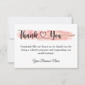 お客様のスモールビジネス向けサンキューカード サンキューカード (正面)