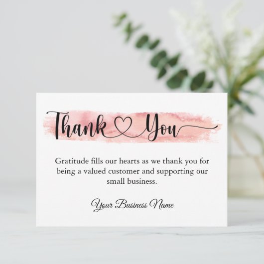 お客様のスモールビジネス向けサンキューカード サンキューカード (スタンド正面)