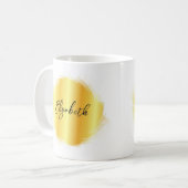 お客様のタイポグラフィ名テンプレートトレンディー コーヒーマグカップ (正面左)