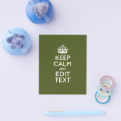 お客様のテキストでKeep Calm&オリーブグリーンの装飾 チラシ (シングル)