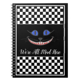 お客様のテキスト/カラーすべての不機嫌はこちらチェシャ猫 ノートブック