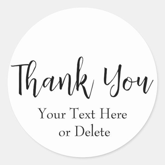 お客様のテキスト/カラーでカスタマイズされた感謝のメッセージ ラウンドシール (正面)
