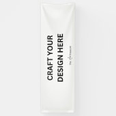 お客様のデザイン、ロゴ、メッセージでカスタマイズされた2.5'x8' 横断幕 (縦)