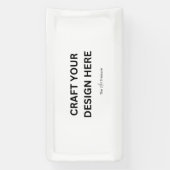 お客様のデザイン、ロゴ、メッセージでカスタマイズされた2'x1' 横断幕 (縦)