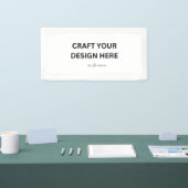 お客様のデザイン、ロゴ、メッセージでカスタマイズされた2'x1' 横断幕 (トレードショー)