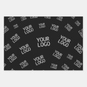 お客様のデザイン、写真、またはビジネスロゴをランダムにタイル状に配置 ラッピングペーパーシート (正面)