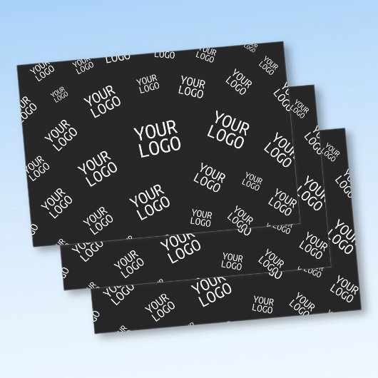 お客様のデザイン、写真、またはビジネスロゴをランダムにタイル状に配置 ラッピングペーパーシート