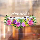 お客様のニーズに合わせてウェルカムバックをカスタマイズ!かわいらしフローラ ウィンドウサイン (シート2)