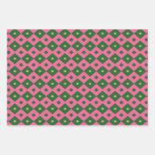 お客様のハイネスエレガントモチーフピンク&グリーン ラッピングペーパーシート (正面)