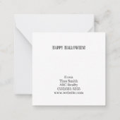 お客様のハロウィンポップ・アートのby ノートカード (裏面)