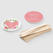 お客様のハートカスタム文字のハンドファンの名前 ハンドファン (組立なし)