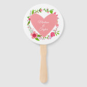 お客様のハートカスタム文字のハンドファンの名前 ハンドファン (正面)