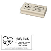 お客様のハート差出人住所とWebサイトにプリントを貼る ラバースタンプ (押印)